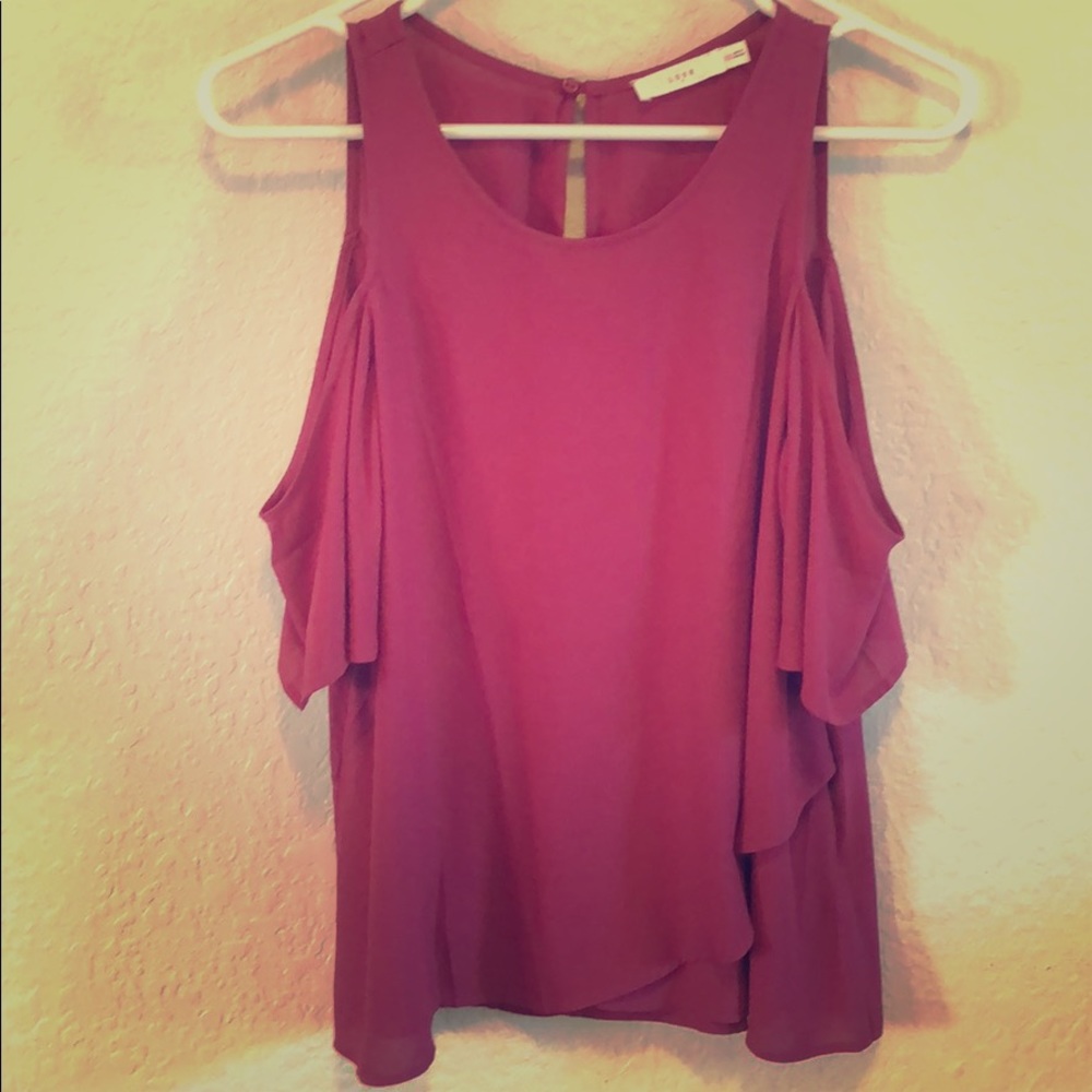 Lush cold shoulder blouse